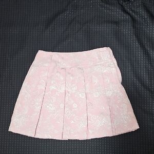 Mary-Kate And Ashley, Pink & Silver, Floral, Pleated, Skirt, Size 14